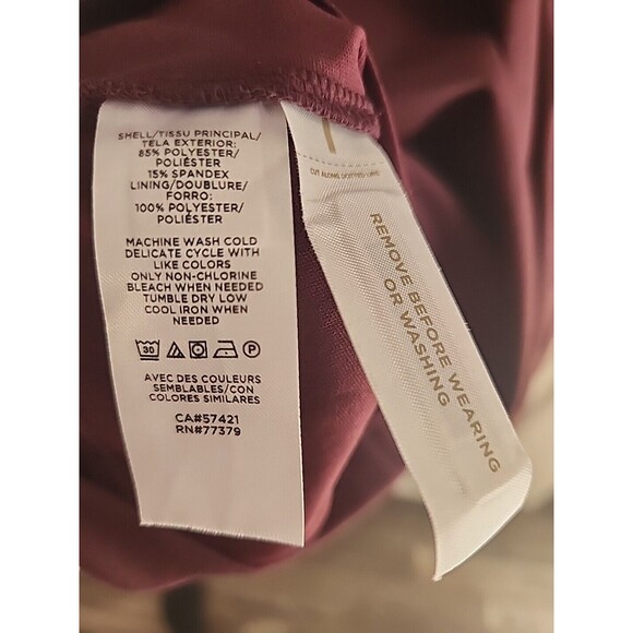 Ann Taylor LOFT  V-Neck Dress Burgundy Size Xs - Picture 7 of 7